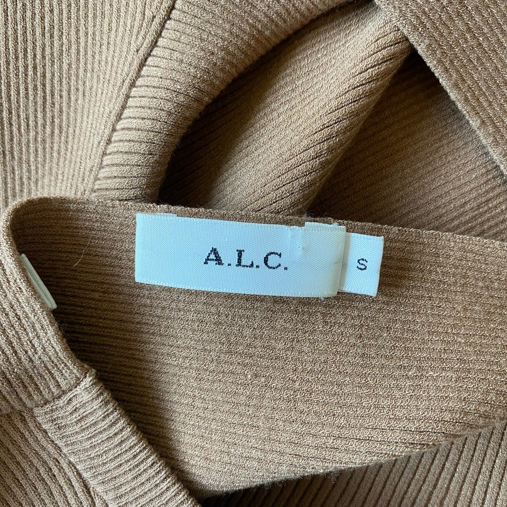 A.L.C. Ribbed Sweater with Wrap Open Back - Picture 5 of 5